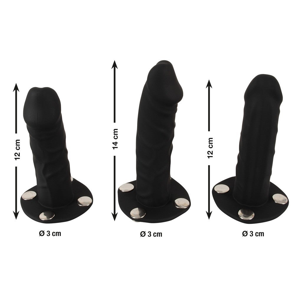 Bad Kitty Strap-on Belt with 3 Realistic Dildos