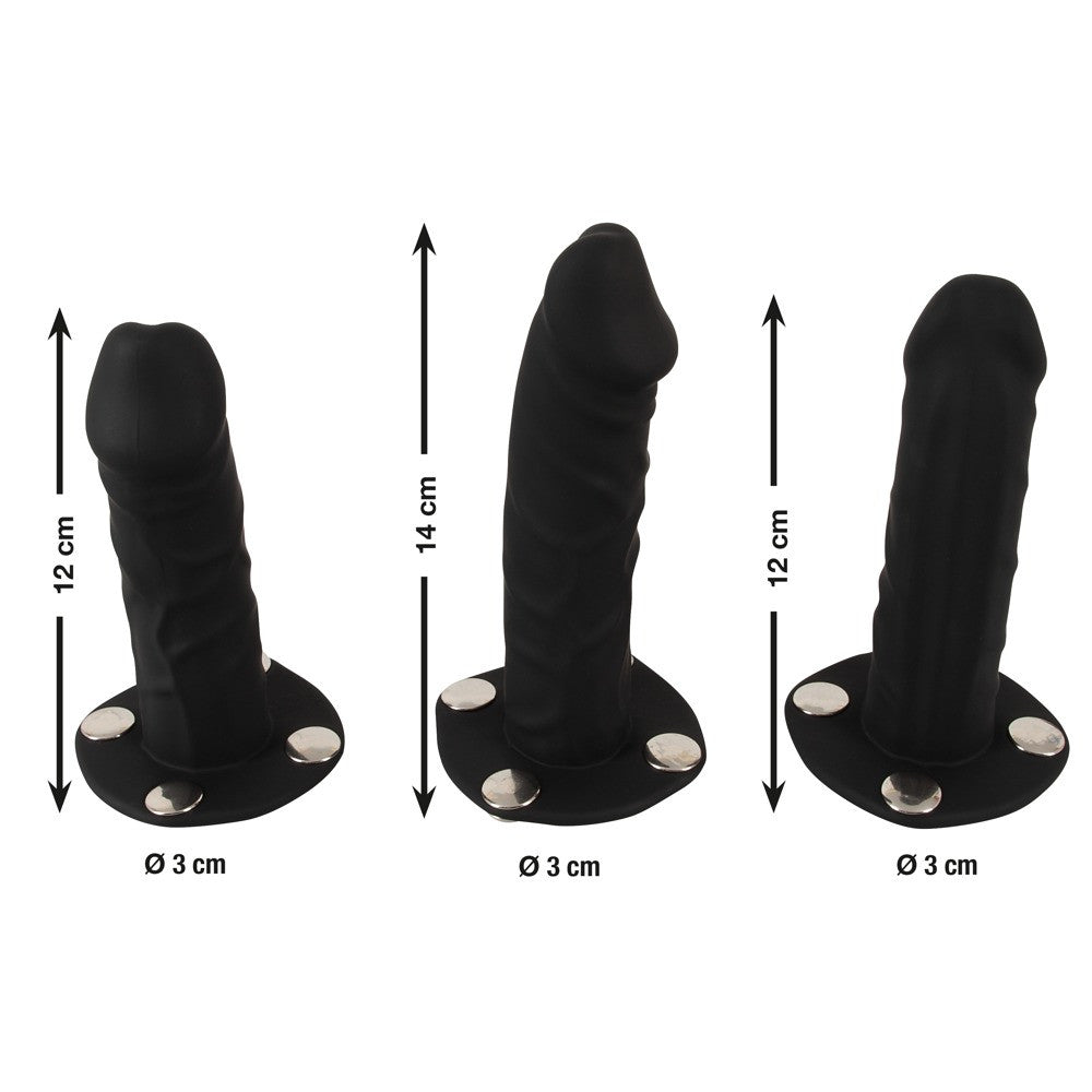 Bad Kitty Strap-on Belt with 3 Realistic Dildos