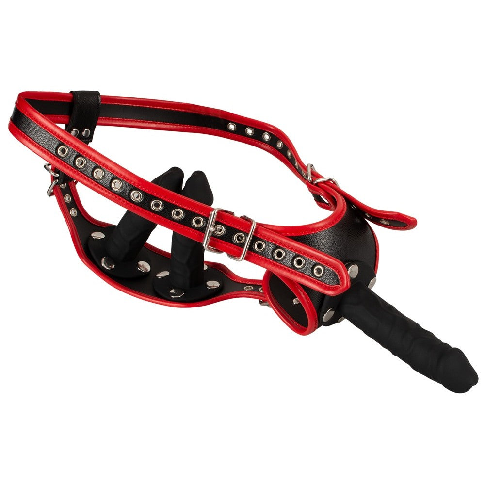Bad Kitty Strap-on Belt with 3 Realistic Dildos