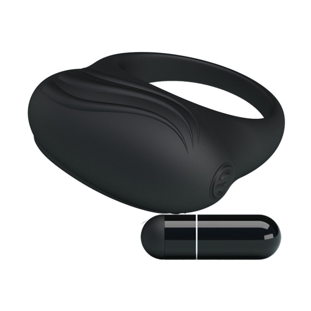 Bertram Silicone Vibrating Cock Ring Black