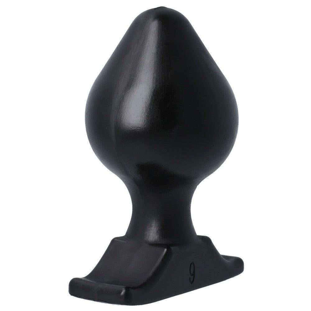 All Black large Butt Plug 8.6 cm.