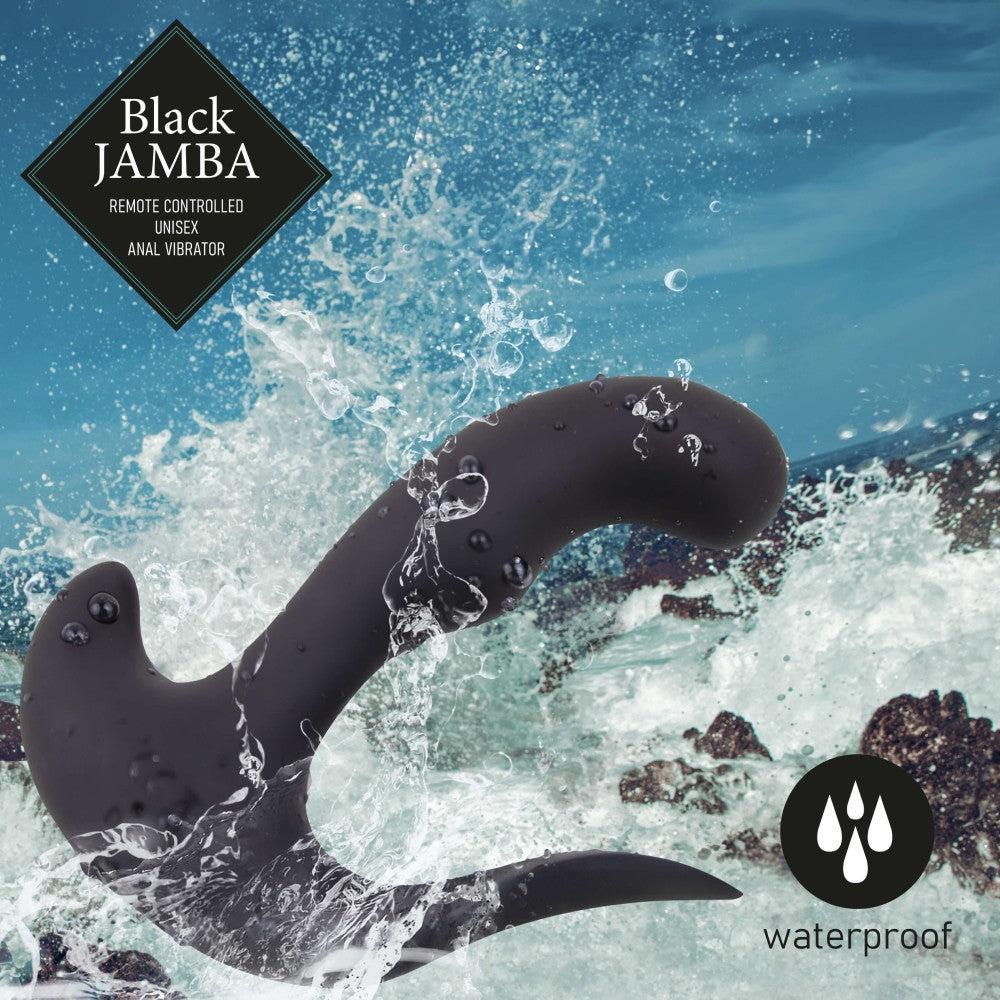Black Jamba Rechargeable Unisex Heated Anal Vibrator with Remote