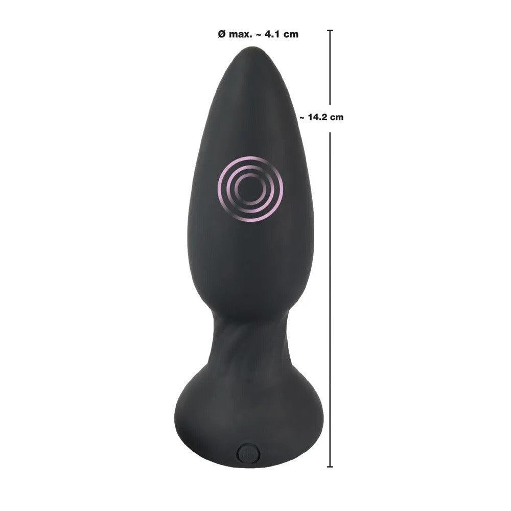 Black Velvets Vibrating Rechargeable Butt Plug with Remote