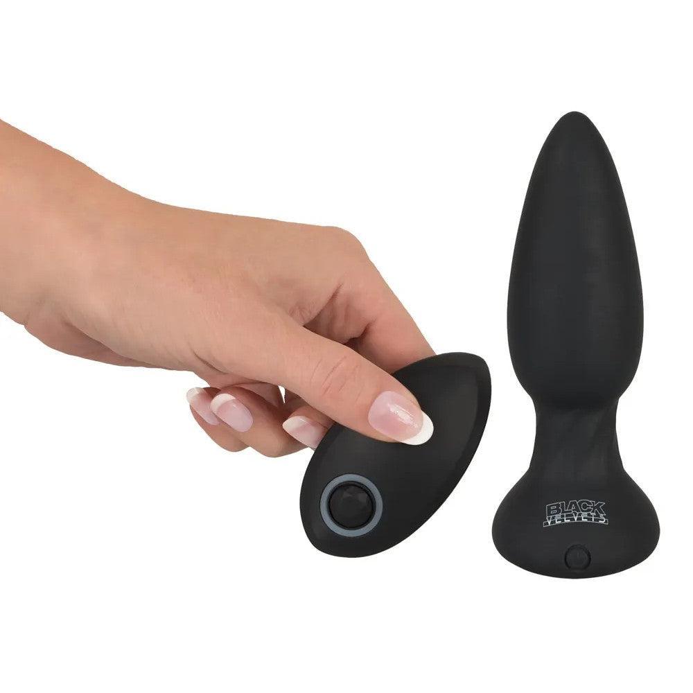 Black Velvets Vibrating Rechargeable Butt Plug with Remote
