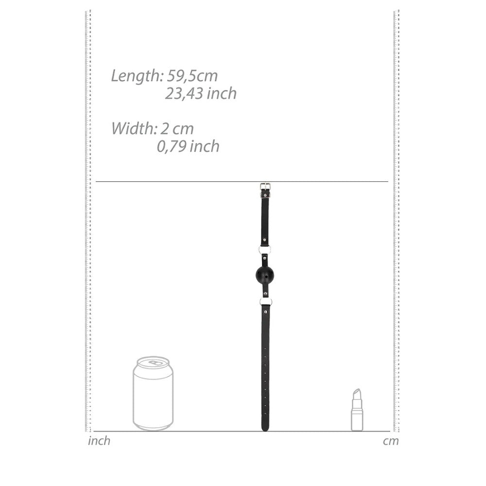 Black & White Bondage Mouth Ball Gag with Breathable Holes
