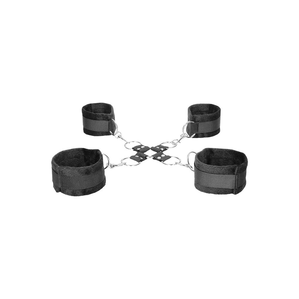 Black & White Cross Wrist & Ankle Restraints