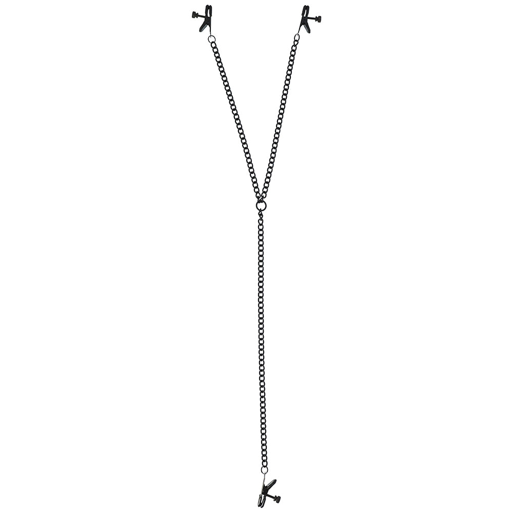 Blaze Deluxe Chain Clit & Nipple Clips Black
