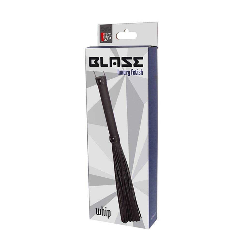 Blaze BDSM Fringed Flogging Whip Black