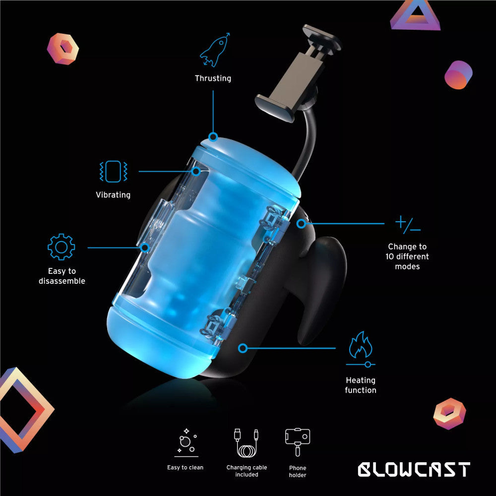Blowcast Wingman Pro Automatic Thrusting & Vibrating Masturbator