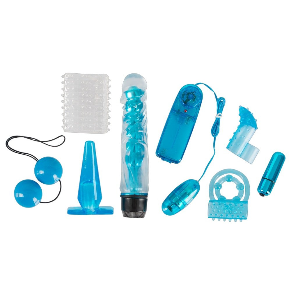 Blue Appetizer Set of Sex Toys 8 Pieces