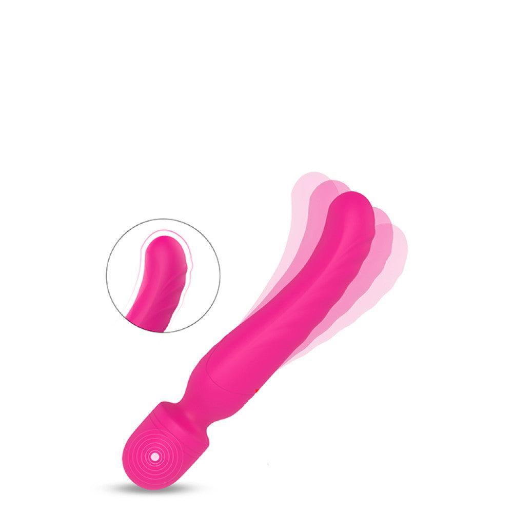 Rechargeable Silicone Double-End Heated Wand Vibrator
