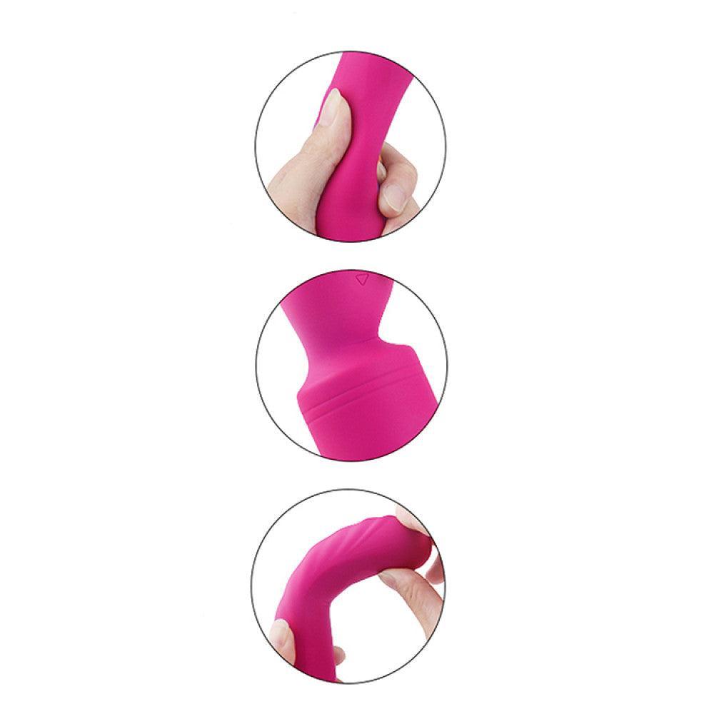 Rechargeable Silicone Double-End Heated Wand Vibrator