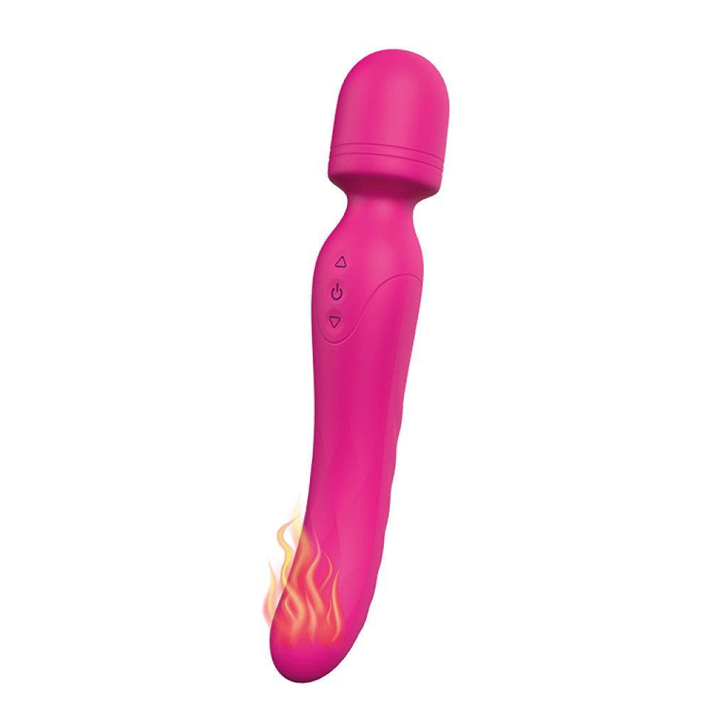 Rechargeable Silicone Double-End Heated Wand Vibrator