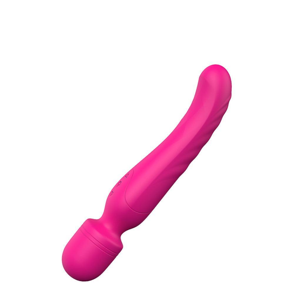 Rechargeable Silicone Double-End Heated Wand Vibrator