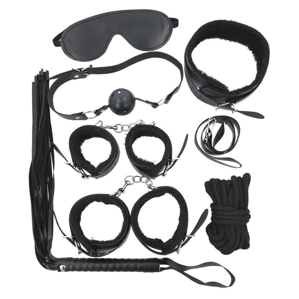 Bondage Art 7 Piece Bondage Set Black