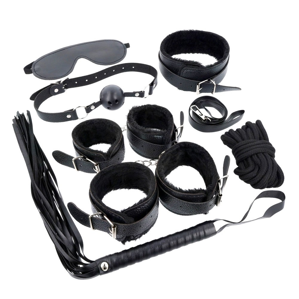 Bondage Art 7 Piece Bondage Set Black