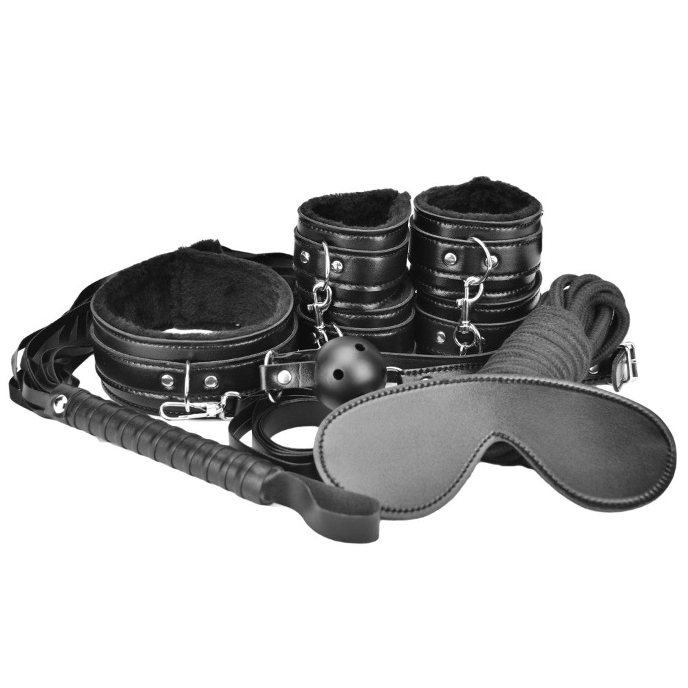 Bondage set of 8 pcs Beginners Bondage Kit black