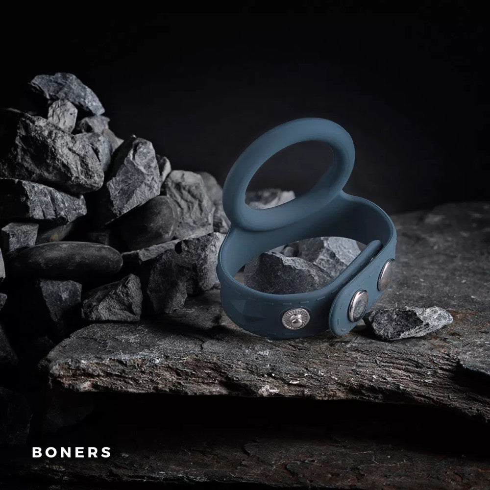 Boners Double Silicone Cock & Ball Strap Size L