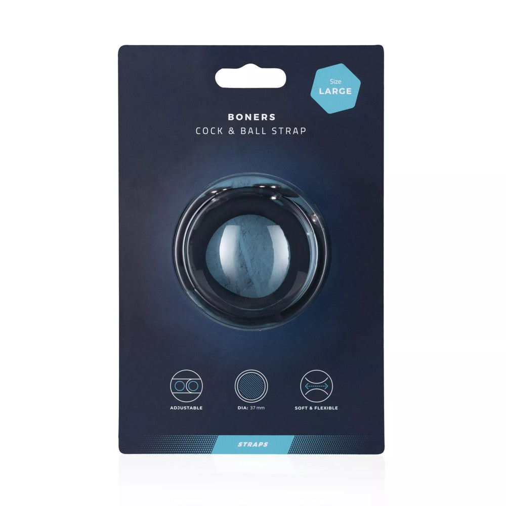 Boners Double Silicone Cock & Ball Strap Size L