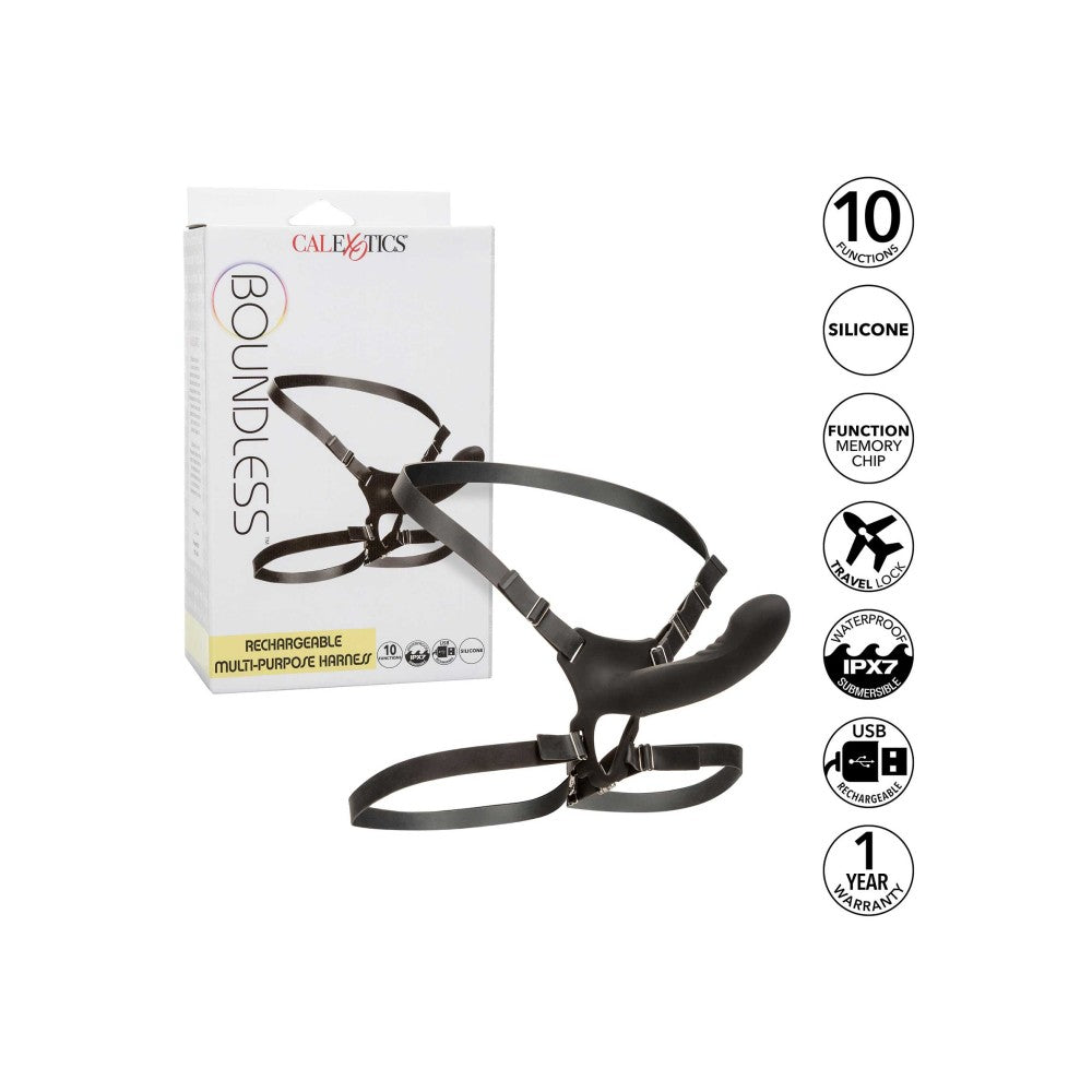 Boundless Rechargeable Vibrating Unisex Strap-On Belt