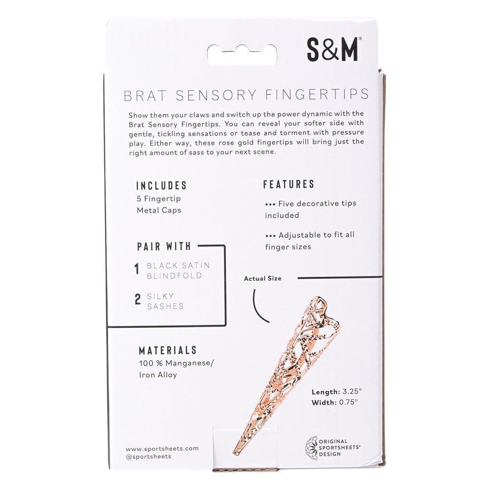 Brat Sensory Fingertips Metal Tips Rose Gold