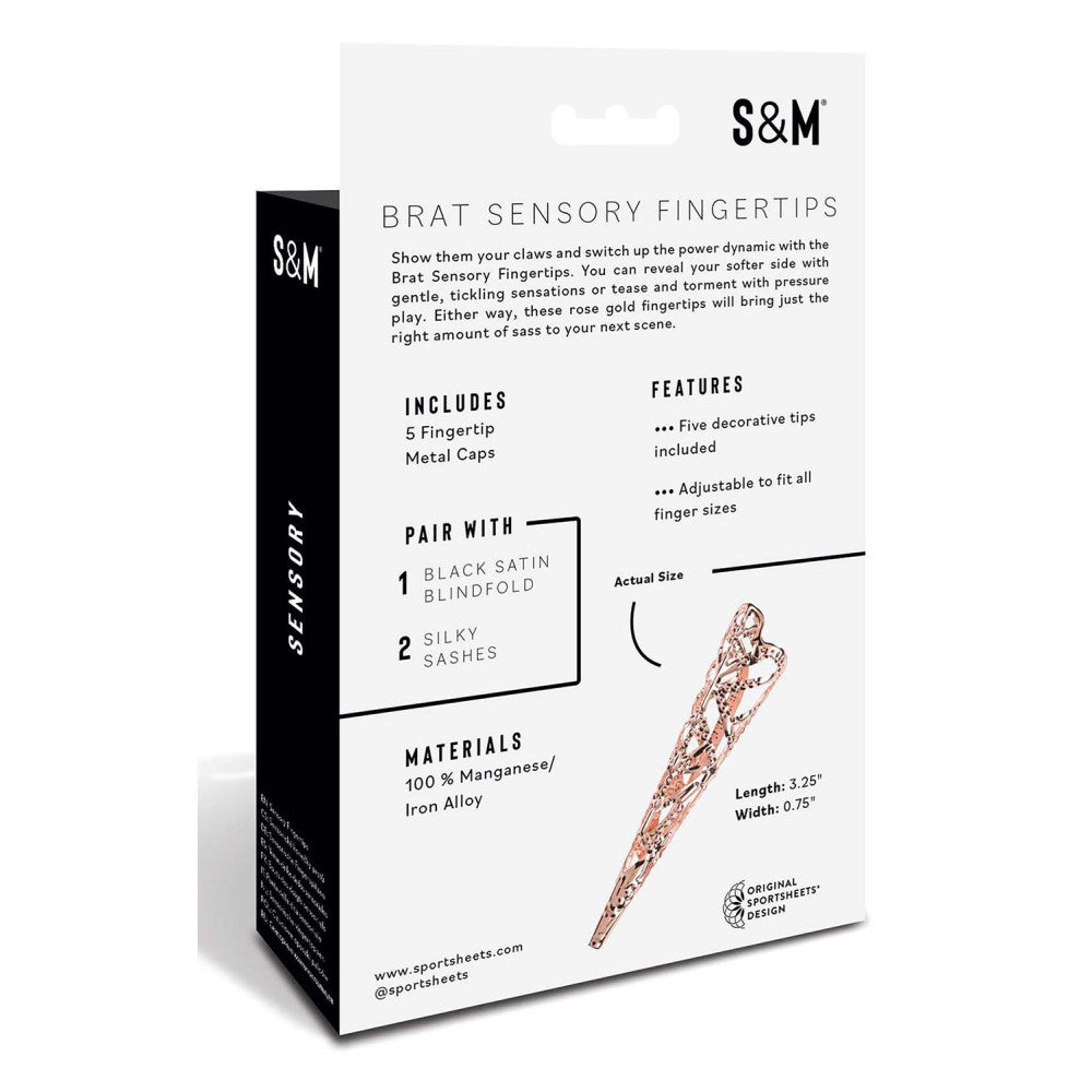 Brat Sensory Fingertips Metal Tips Rose Gold