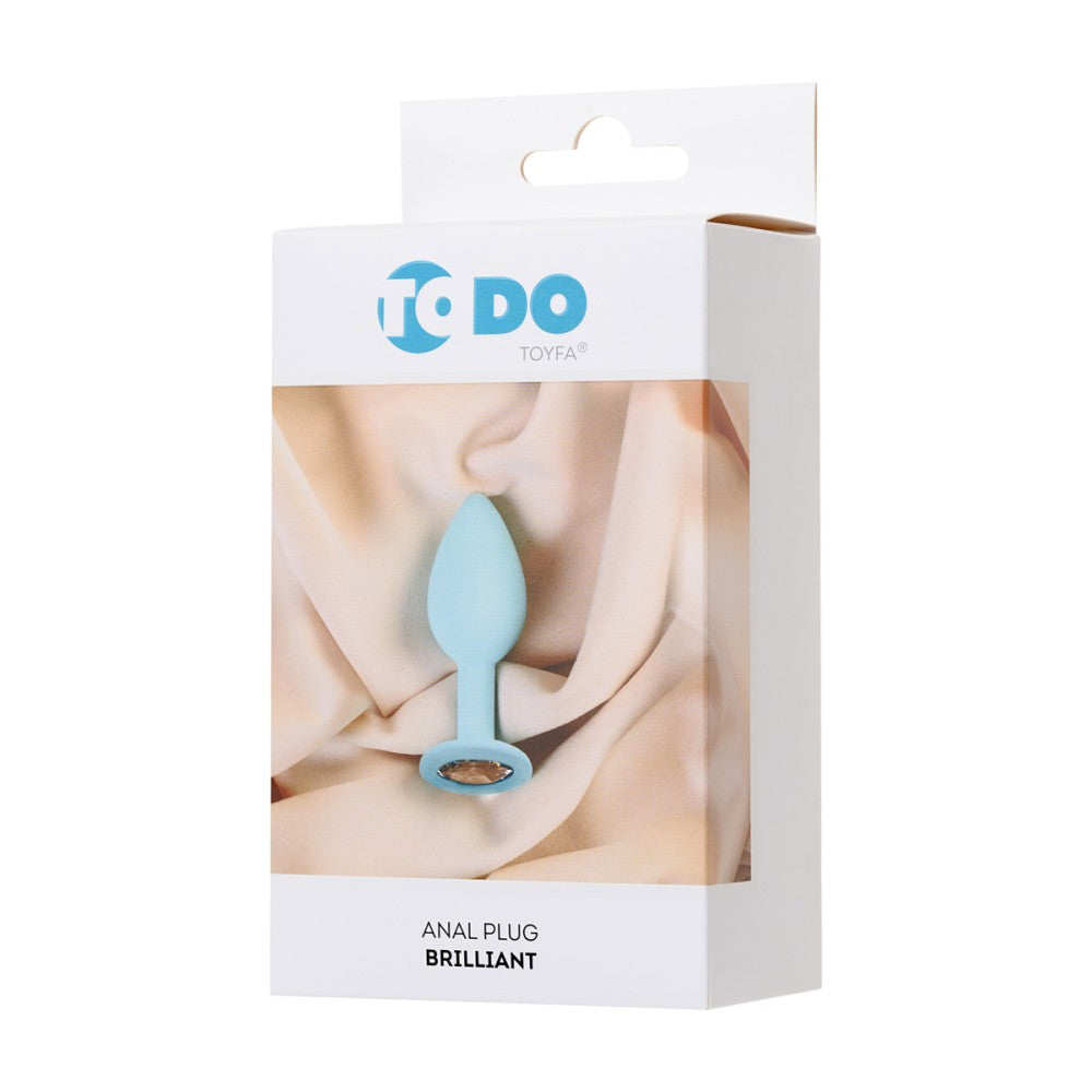 Brilliant Small Silicone Butt Plug with Crystal