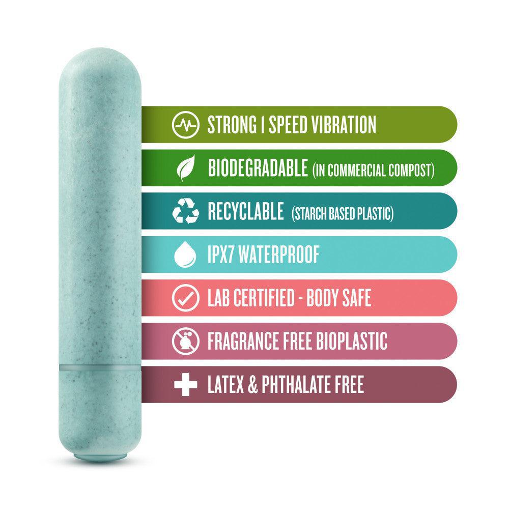 Gaia Eco Biodegradable Bullet Vibrator Blue