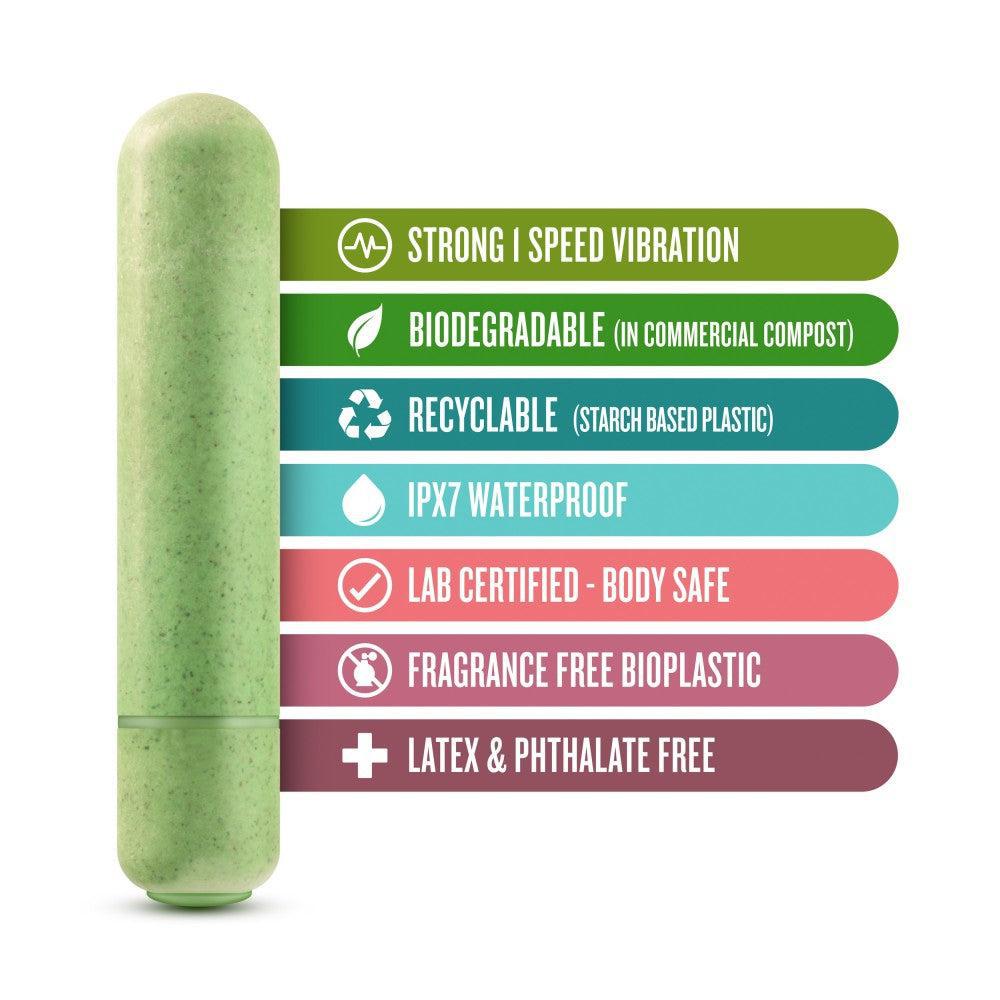 Gaia Eco Biodegradable Bullet Vibrator Green