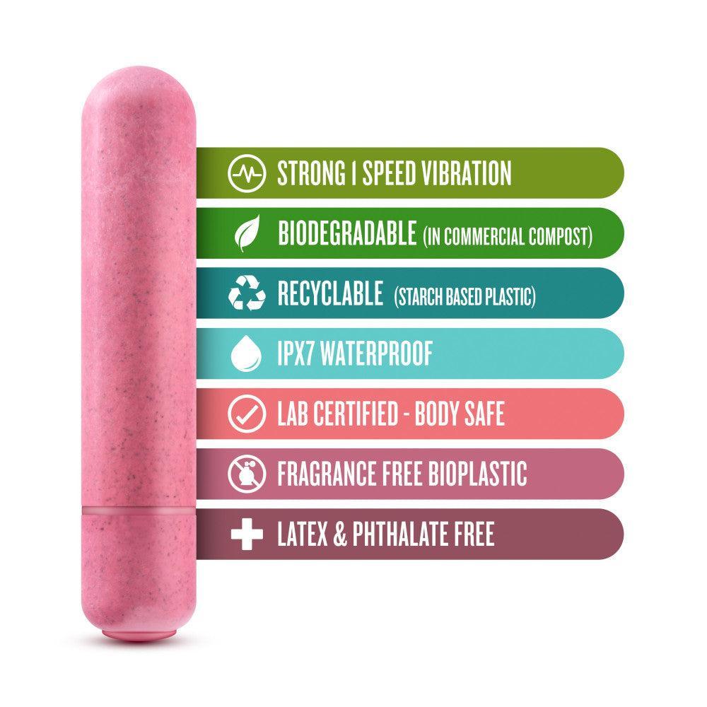 Gaia Eco Biodegradable Bullet Vibrator Pink