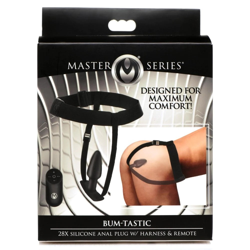 Bum-Tastic Vibrating Butt Plug with Remote & Belt