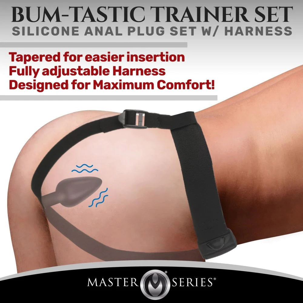 Bum-Tastic Vibrating Butt Plug with Remote & Belt