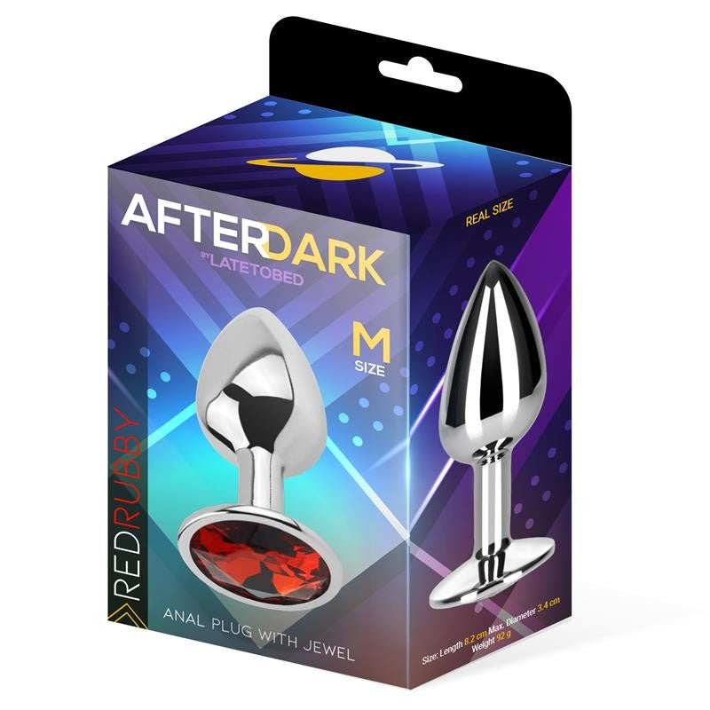 Butt Plug AfterDark M with red crystal