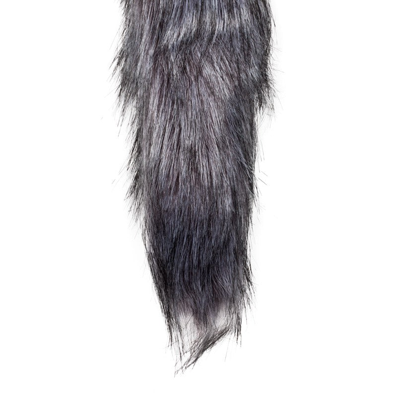 Butt Plug with fluffy foxtail Easy M Grey