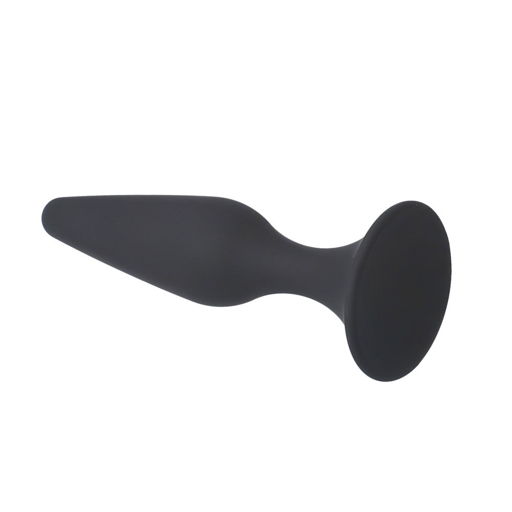 Butt plug made of 100% silicone First Plug S black