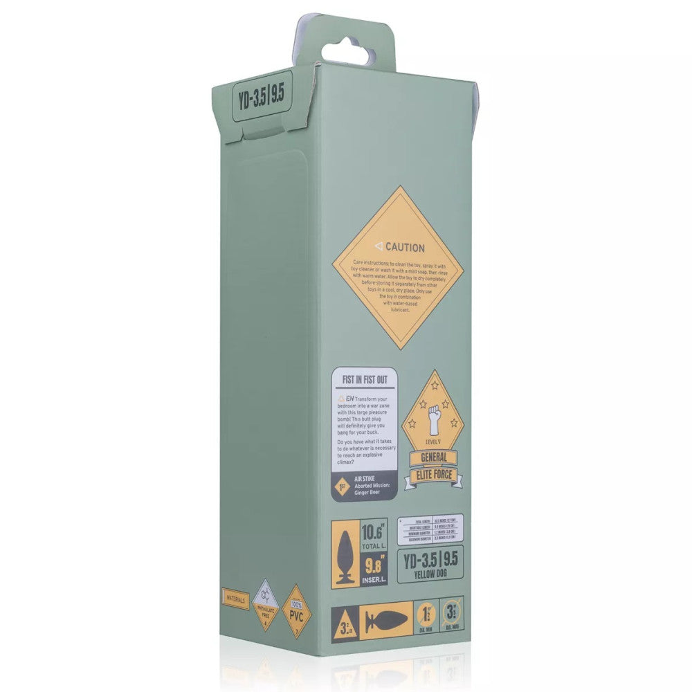 Buttr Yellow Dog XXL Bullet Butt Plug