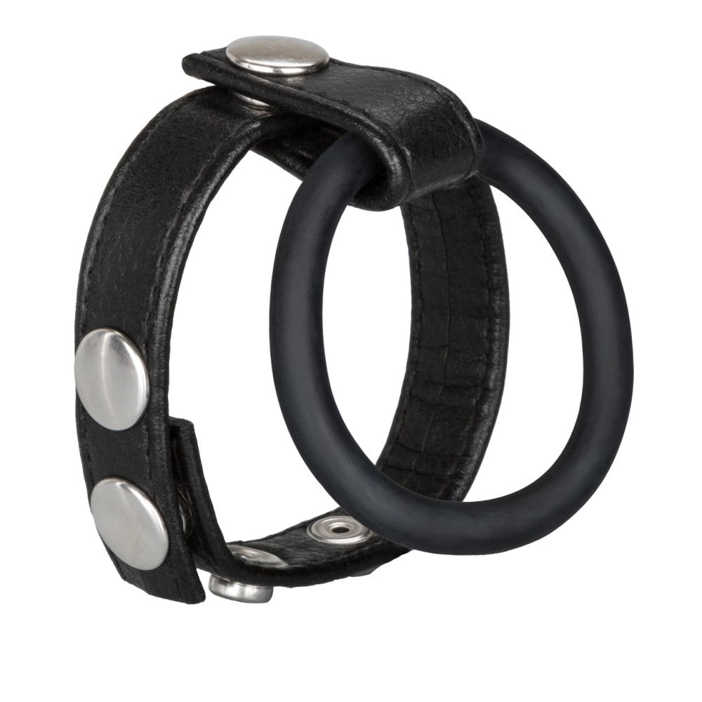 Calexotics Leather Ball Spreader & Cock Ring