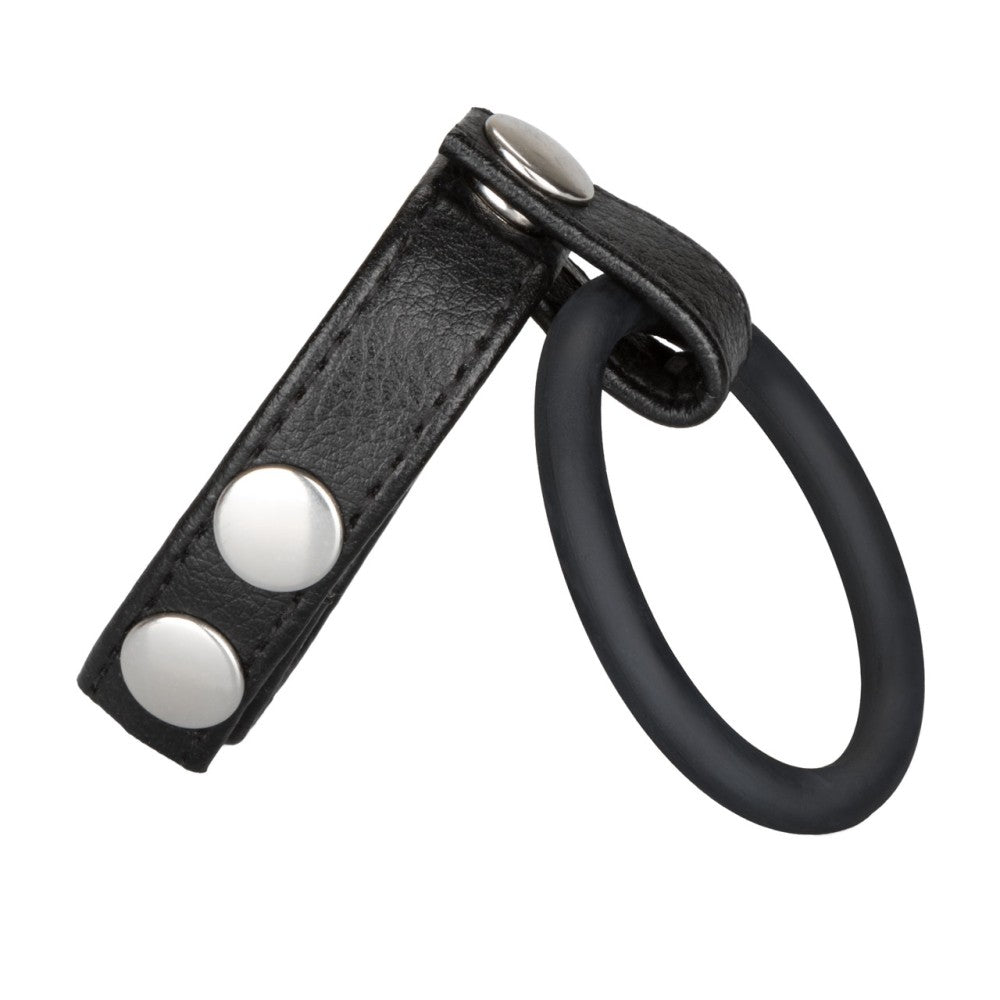 Calexotics Leather Ball Spreader & Cock Ring