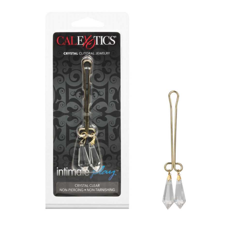 Calexotics Clear Crystal Clit Clamp Gold