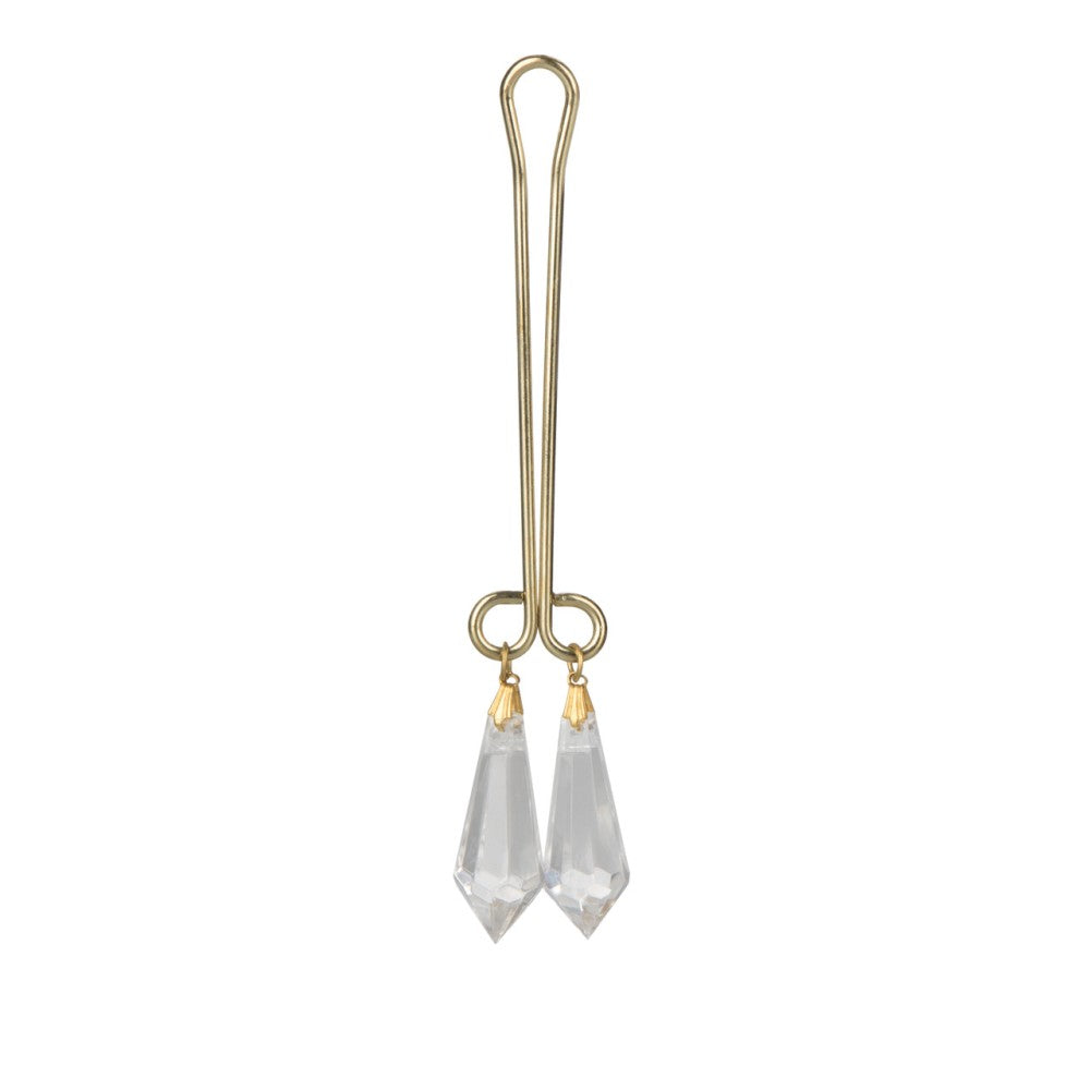 Calexotics Clear Crystal Clit Clamp Gold