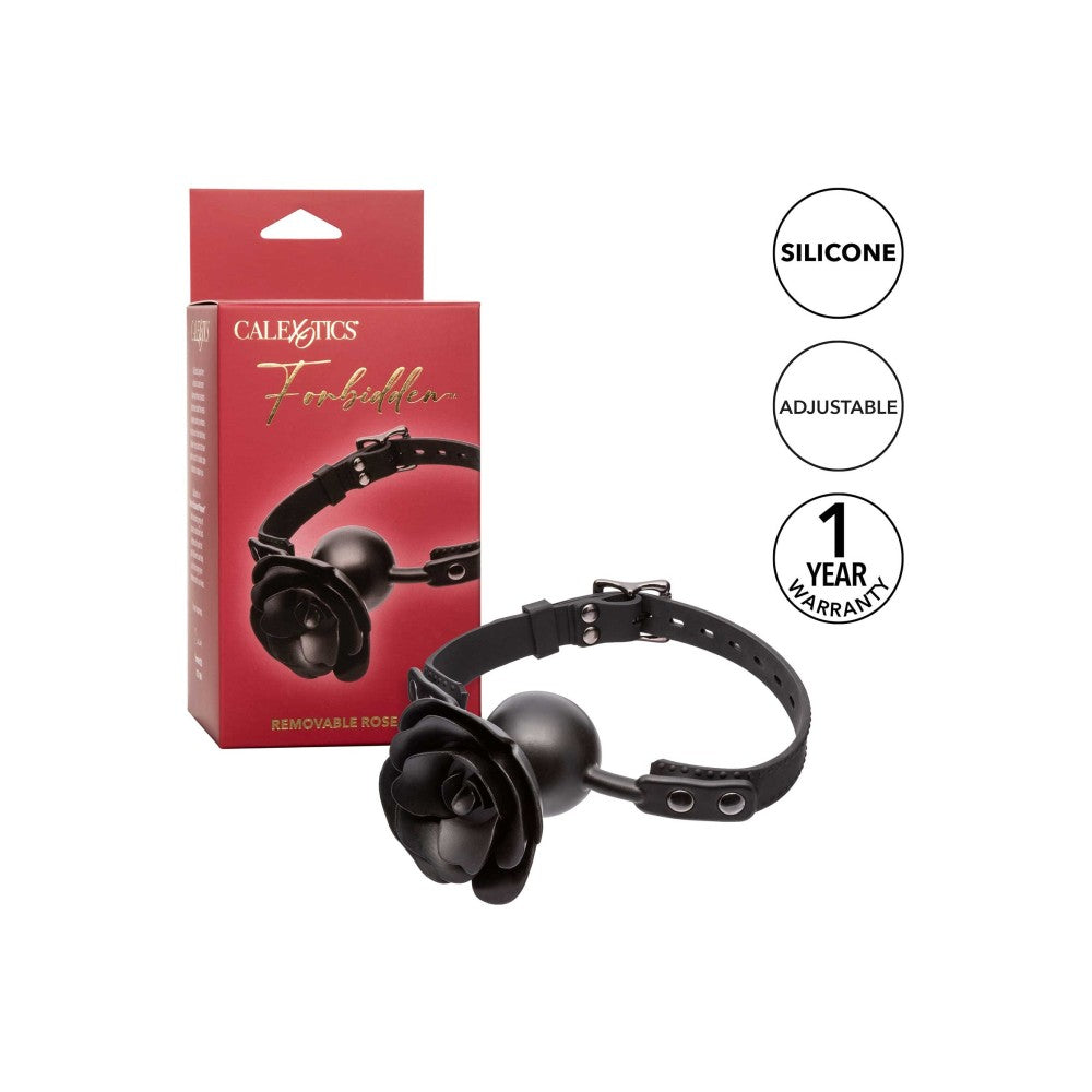 Calexotics Rose Ball Gag Silicone Rose