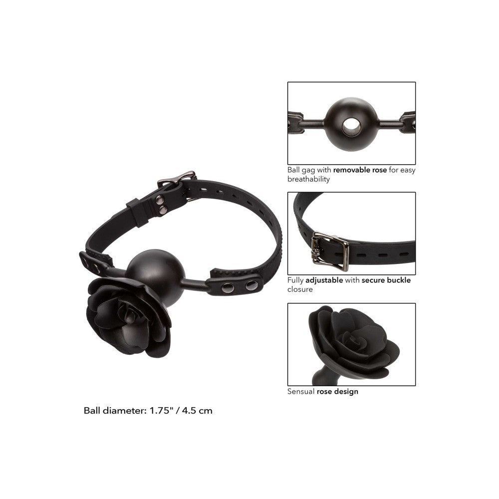 Calexotics Rose Ball Gag Silicone Rose