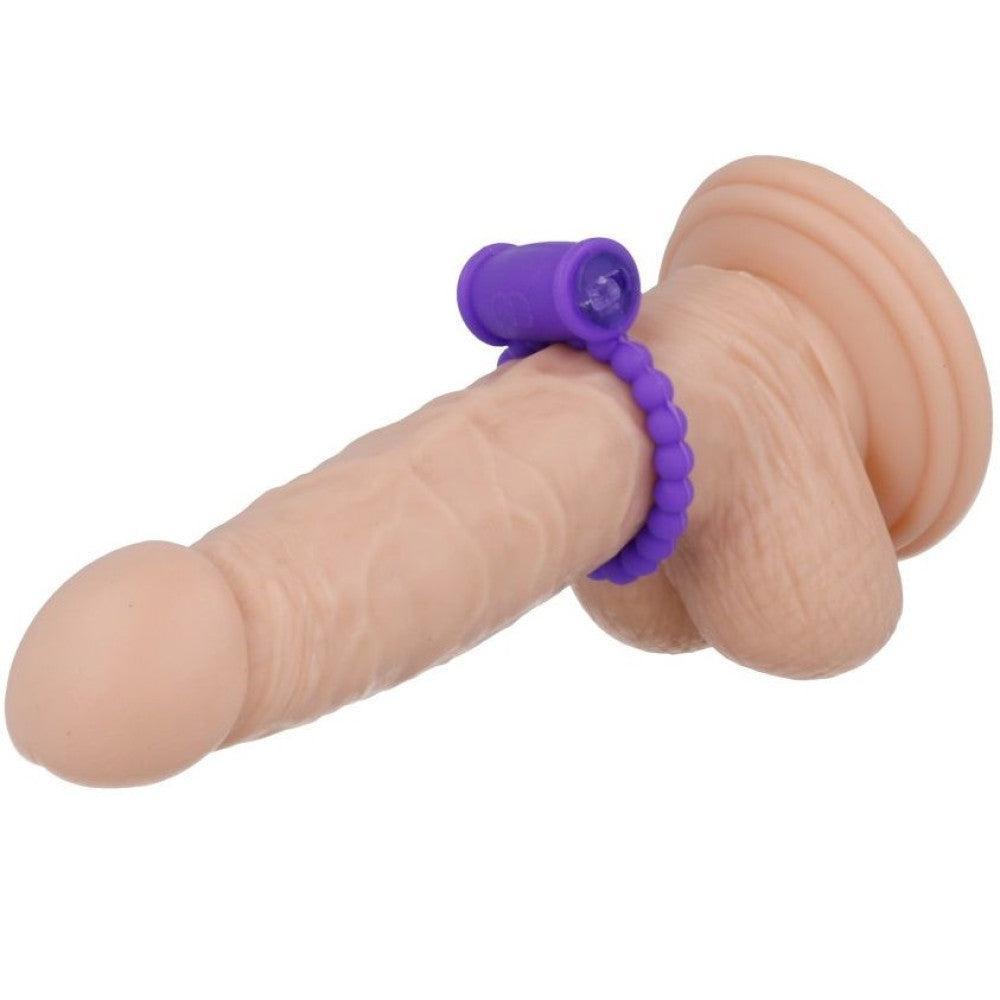 Casual Love Vibrating Silicone Cock Ring Purple