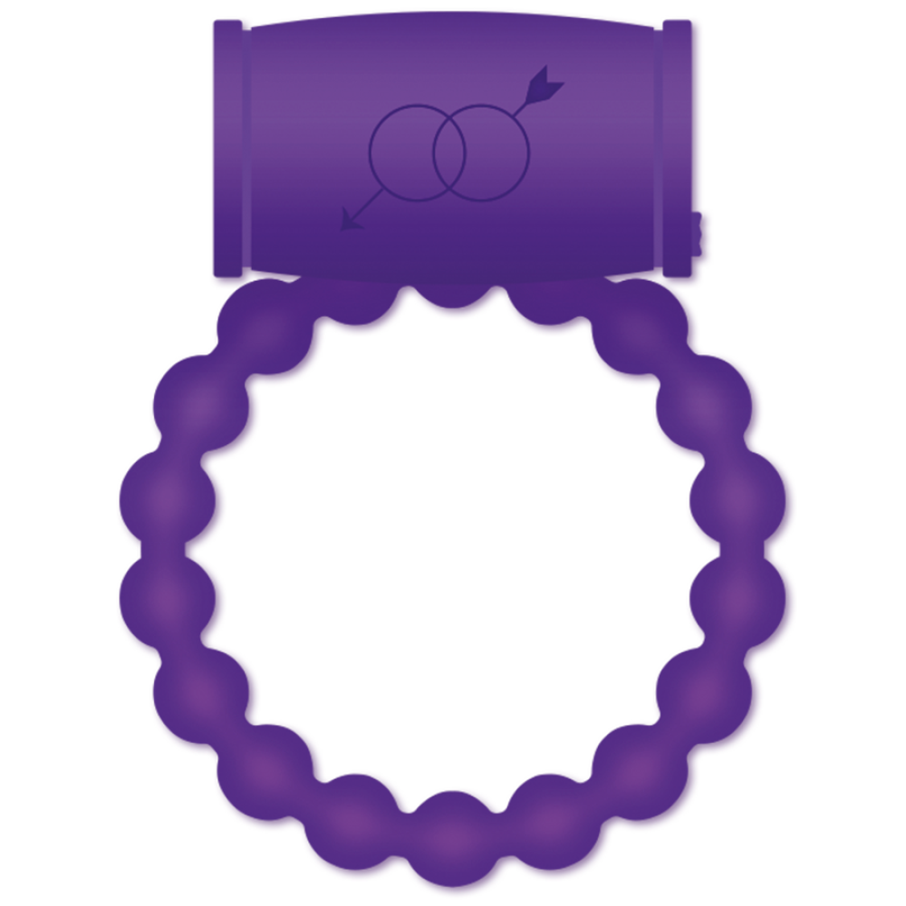 Casual Love Vibrating Silicone Cock Ring Purple