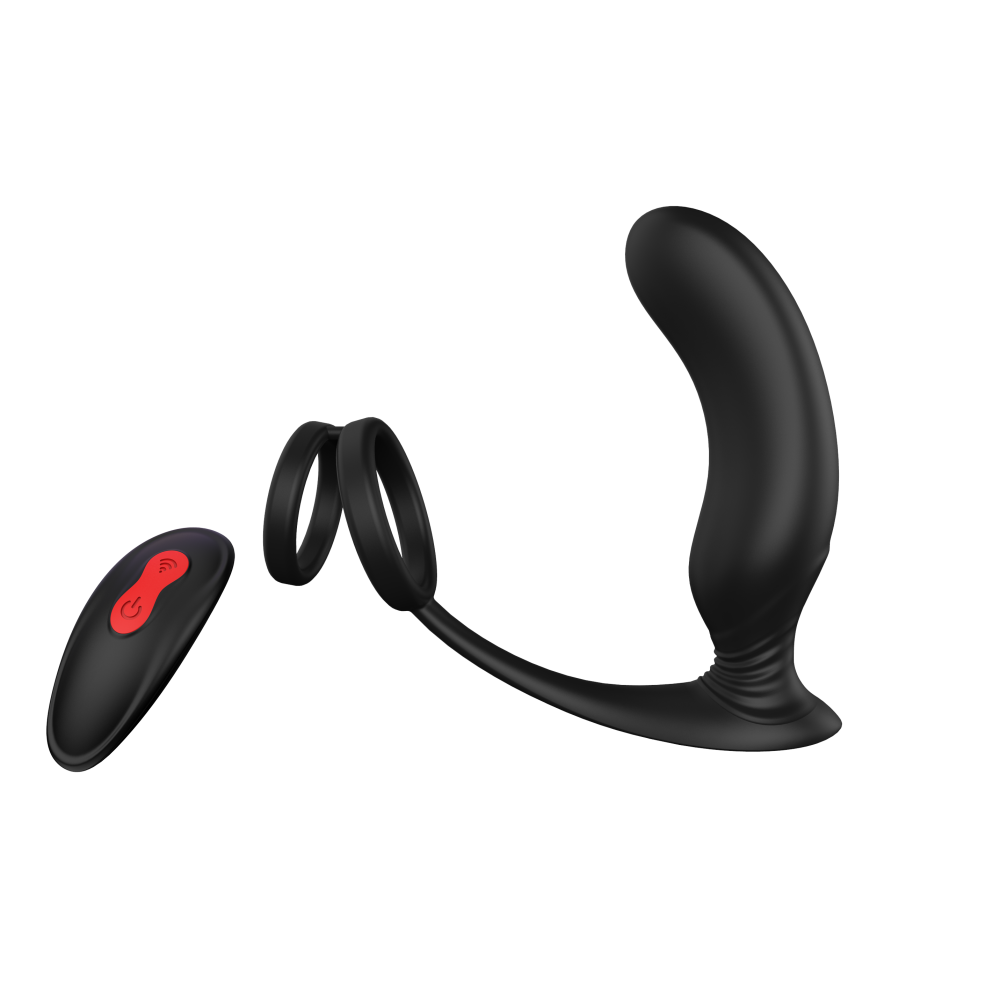 Cheeky Love Prostate Stimulator with Double Cock Ring & Remote