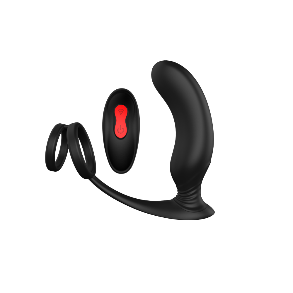 Cheeky Love Prostate Stimulator with Double Cock Ring & Remote