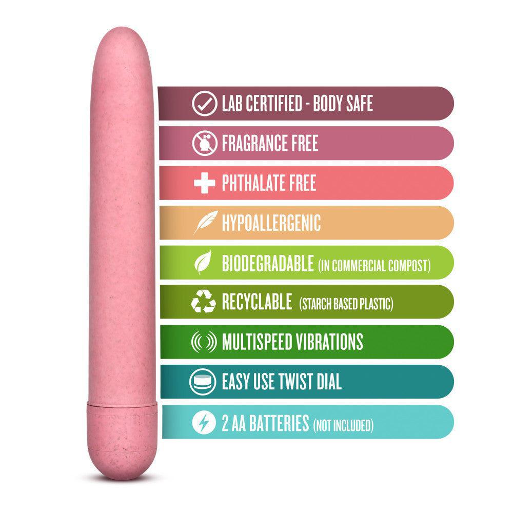 Classic biodegradable vibrator Gaia Eco pink