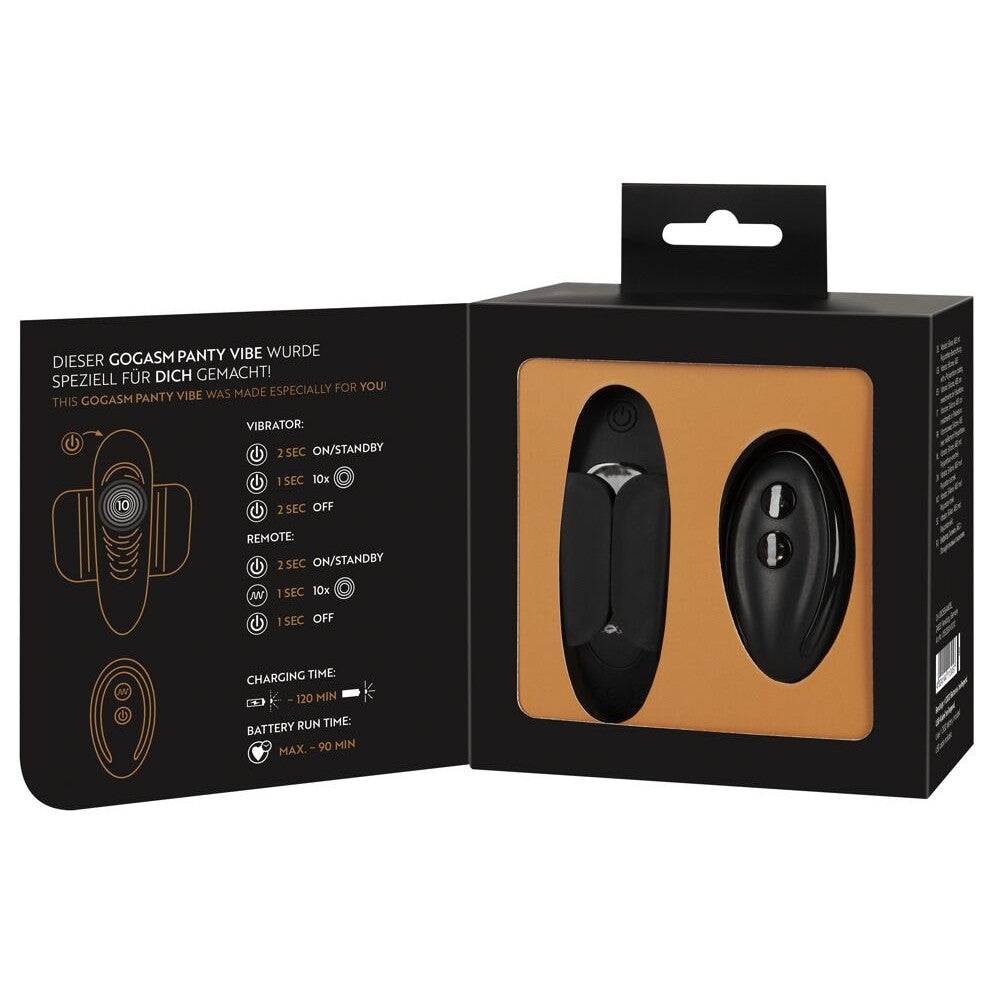 Clitoral Underwear Stimulator with Remote Go Gasm Black