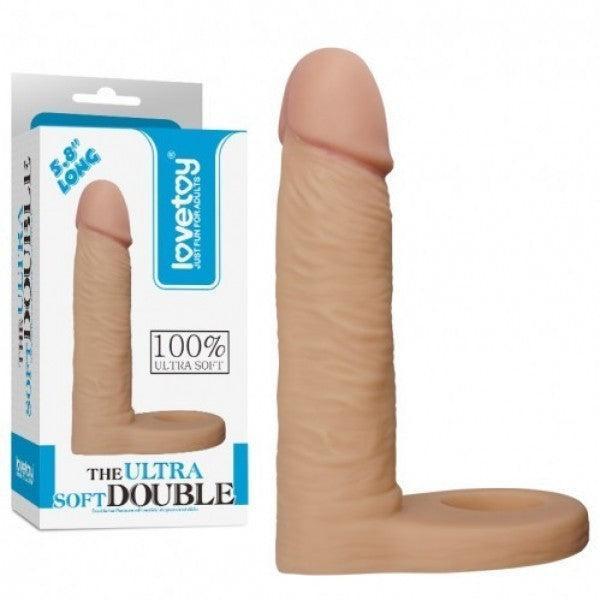 Cock ring with anal dildo The Ultra Soft Double Dildo