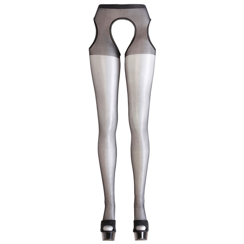 Cottelli Sexy Crotchless Tights with Cut-outs
